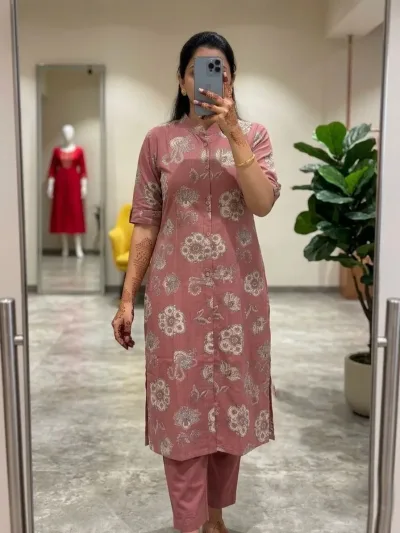 Dusty Pink Printed Elegant Salwar Set